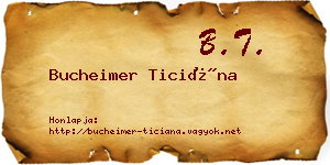 Bucheimer Ticiána névjegykártya